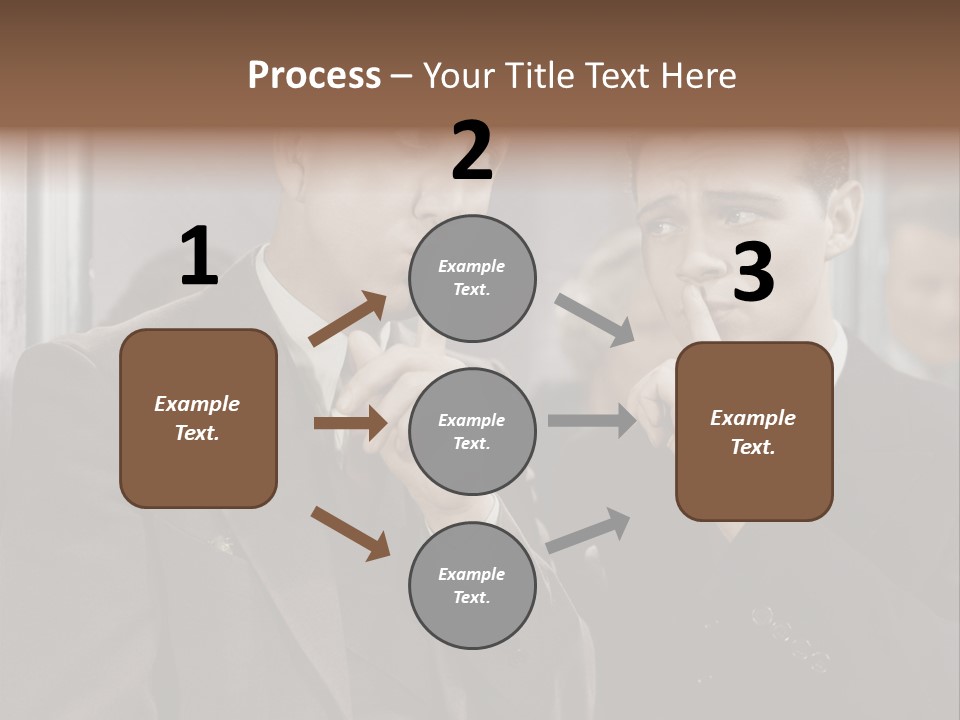A Couple Of Men Standing Next To Each Other In Front Of A Mirror PowerPoint Template