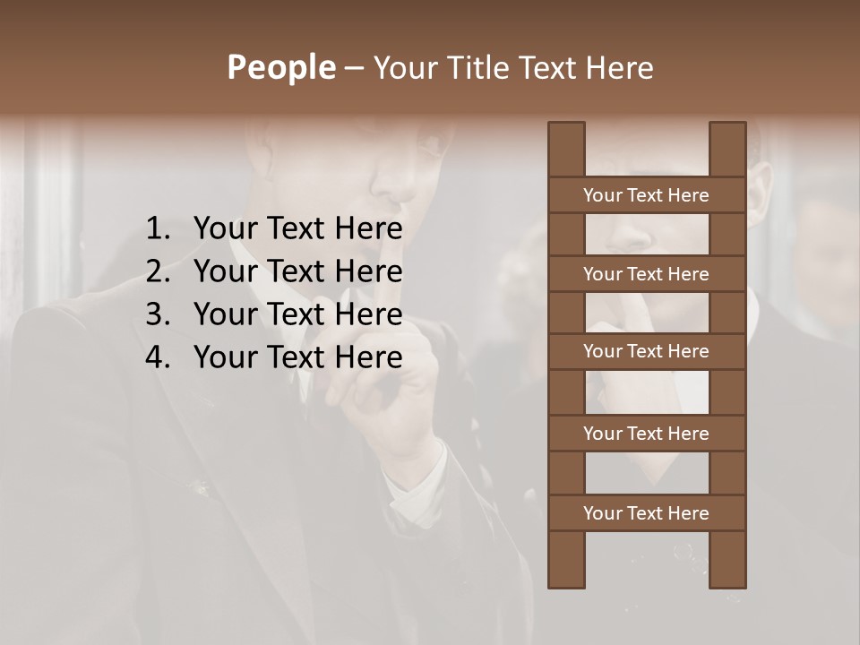 A Couple Of Men Standing Next To Each Other In Front Of A Mirror PowerPoint Template