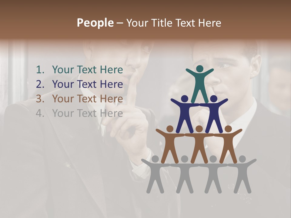 A Couple Of Men Standing Next To Each Other In Front Of A Mirror PowerPoint Template