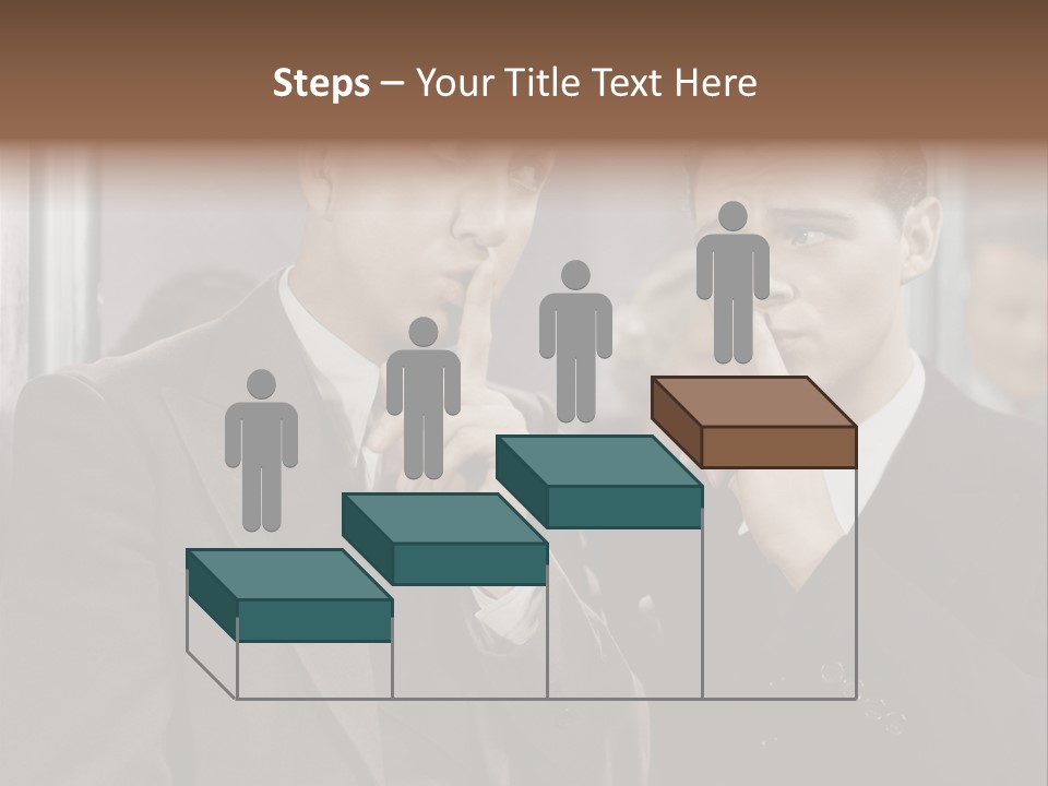 A Couple Of Men Standing Next To Each Other In Front Of A Mirror PowerPoint Template