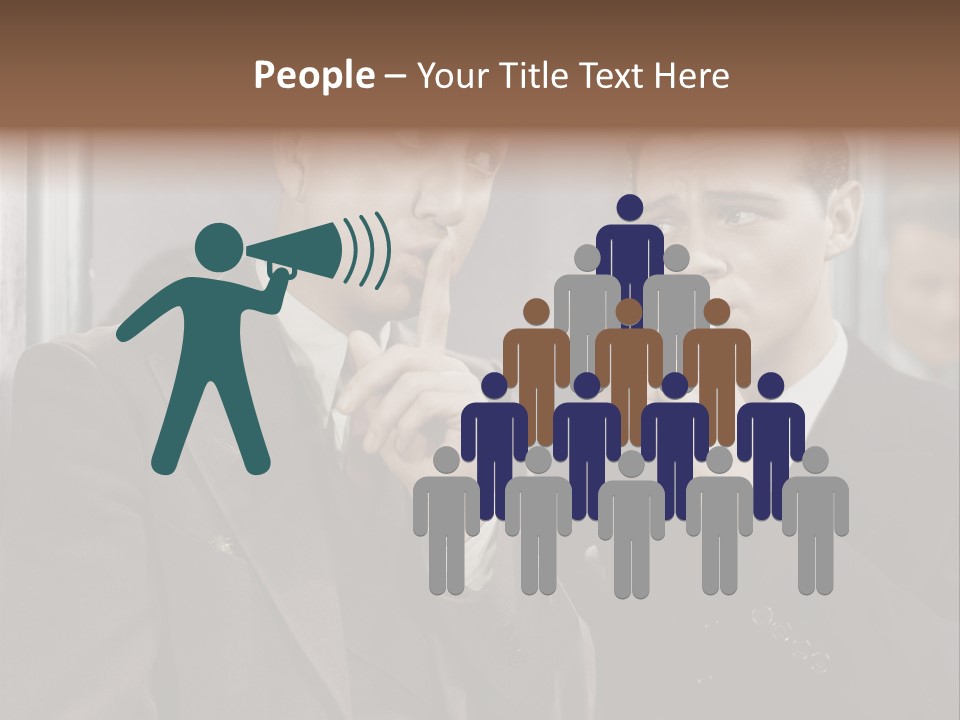 A Couple Of Men Standing Next To Each Other In Front Of A Mirror PowerPoint Template