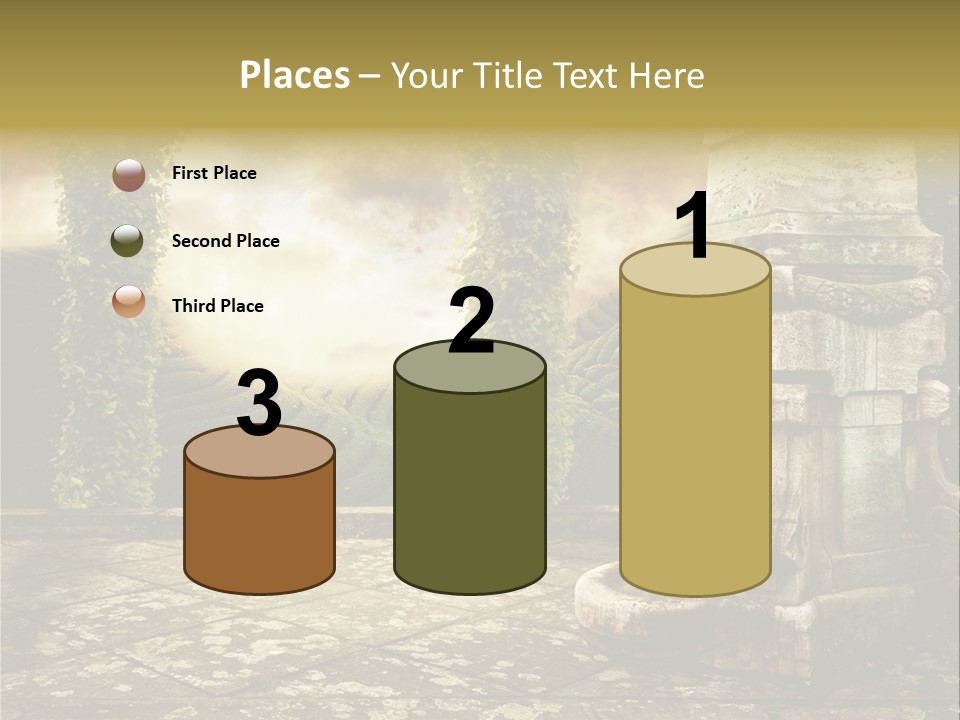 Beauty Grass Cobbles PowerPoint Template