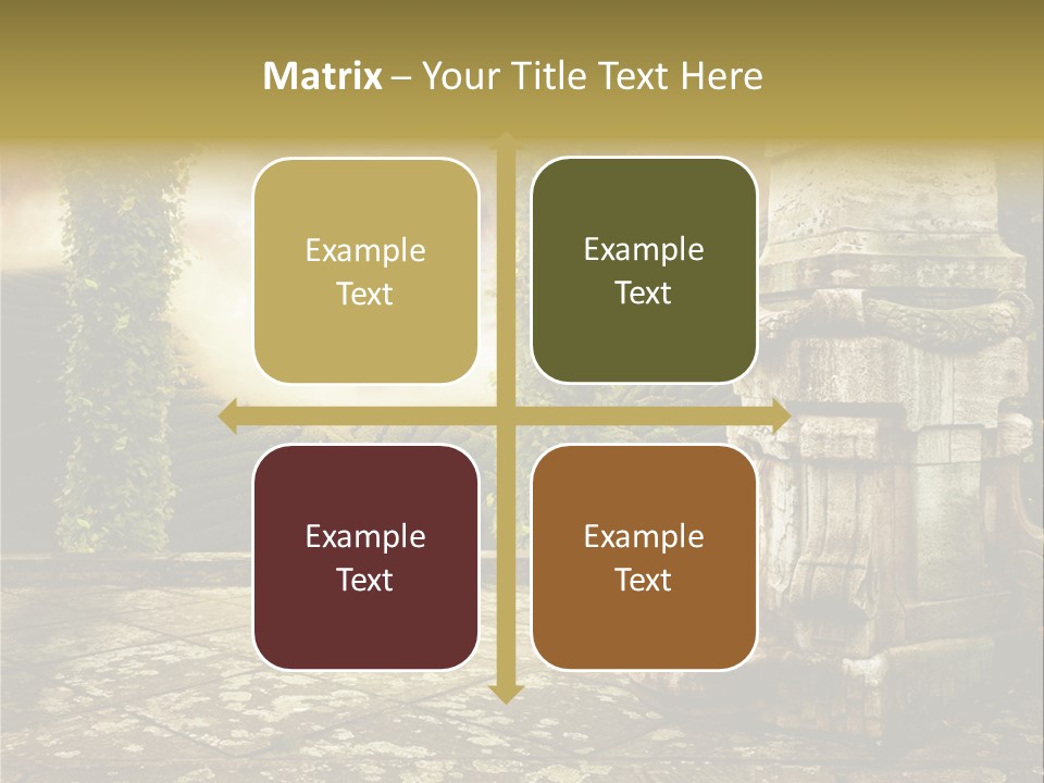 Beauty Grass Cobbles PowerPoint Template