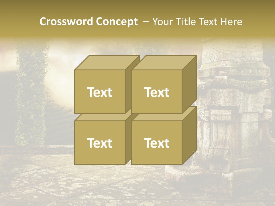 Beauty Grass Cobbles PowerPoint Template