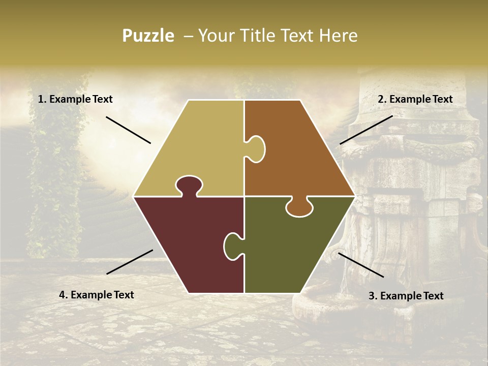 Beauty Grass Cobbles PowerPoint Template