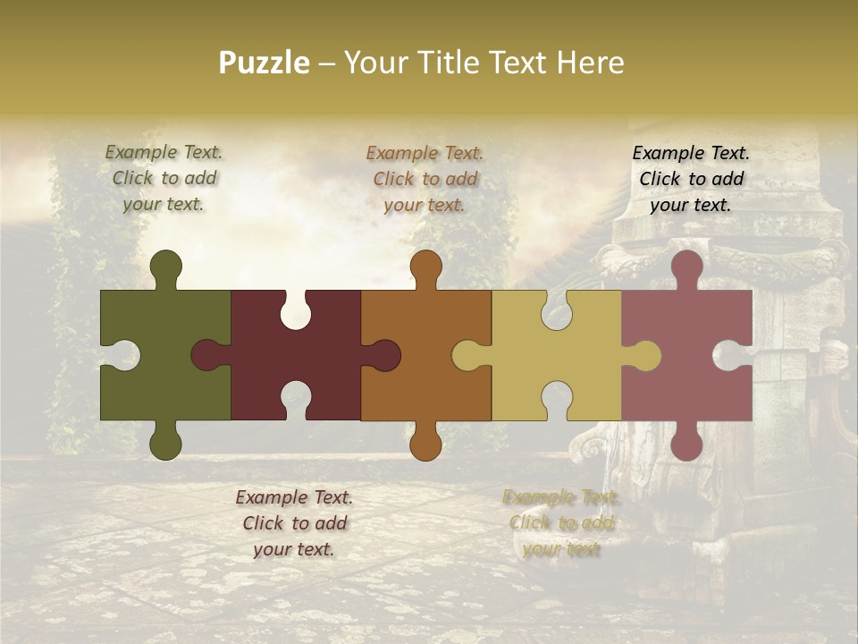 Beauty Grass Cobbles PowerPoint Template