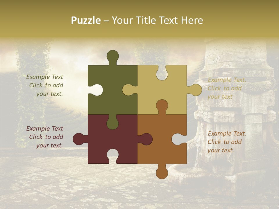 Beauty Grass Cobbles PowerPoint Template