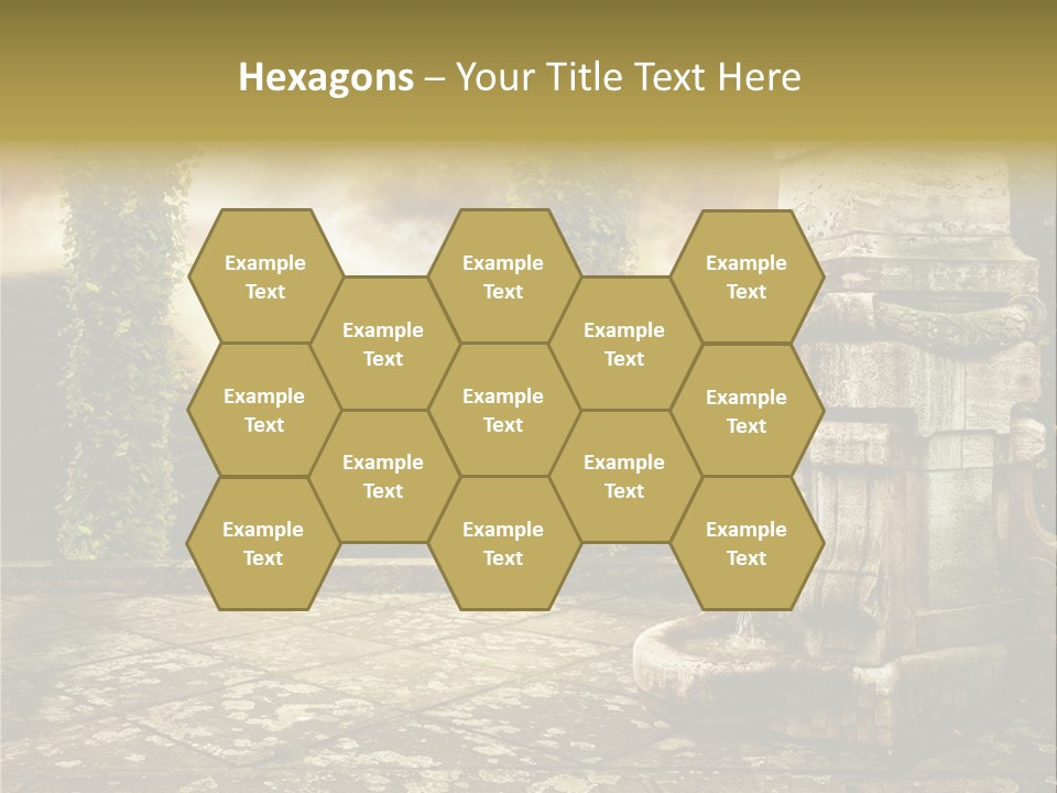 Beauty Grass Cobbles PowerPoint Template