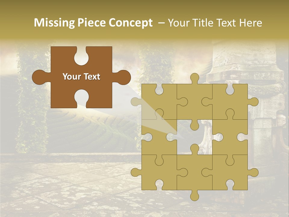 Beauty Grass Cobbles PowerPoint Template