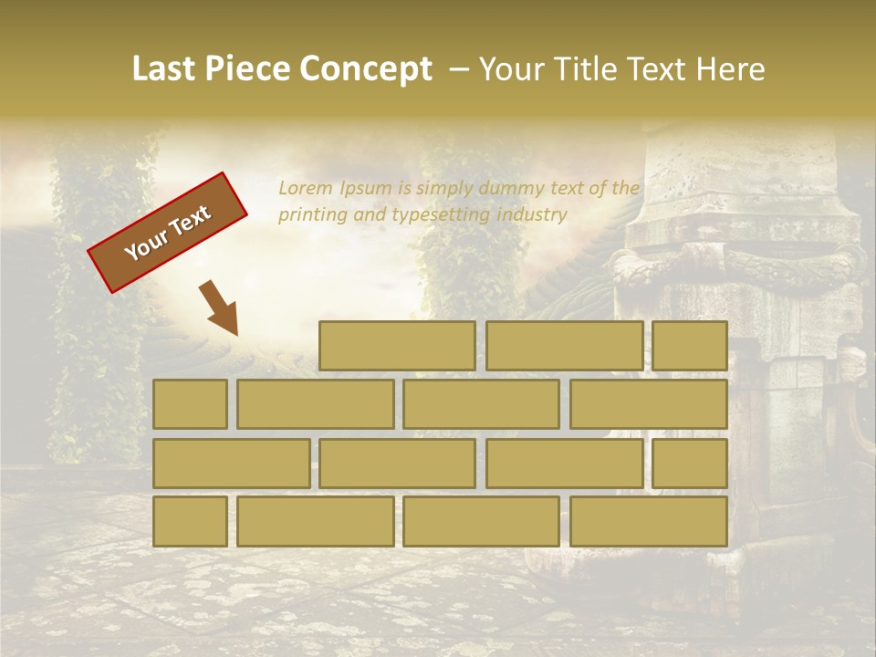 Beauty Grass Cobbles PowerPoint Template