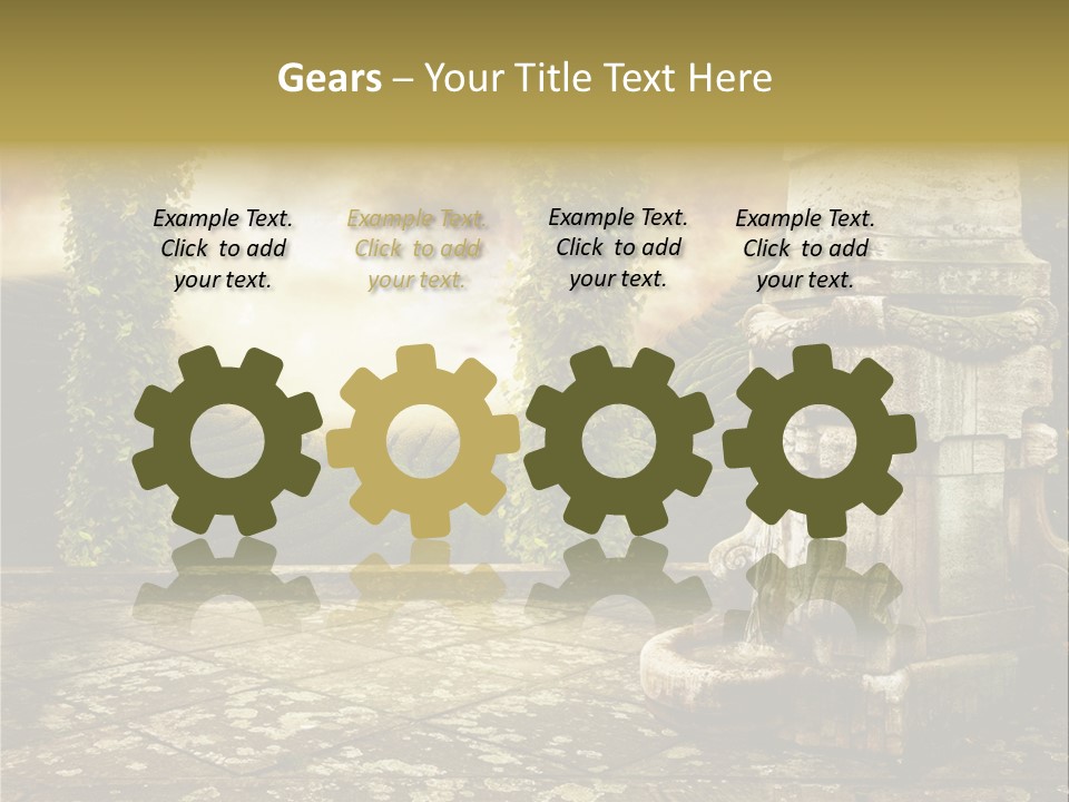 Beauty Grass Cobbles PowerPoint Template