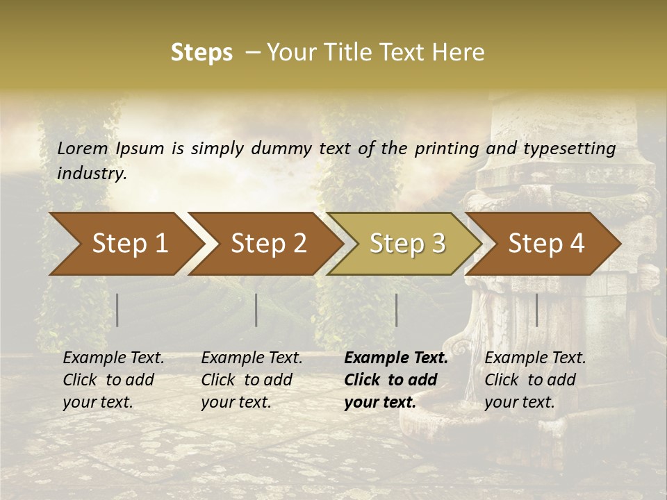 Beauty Grass Cobbles PowerPoint Template