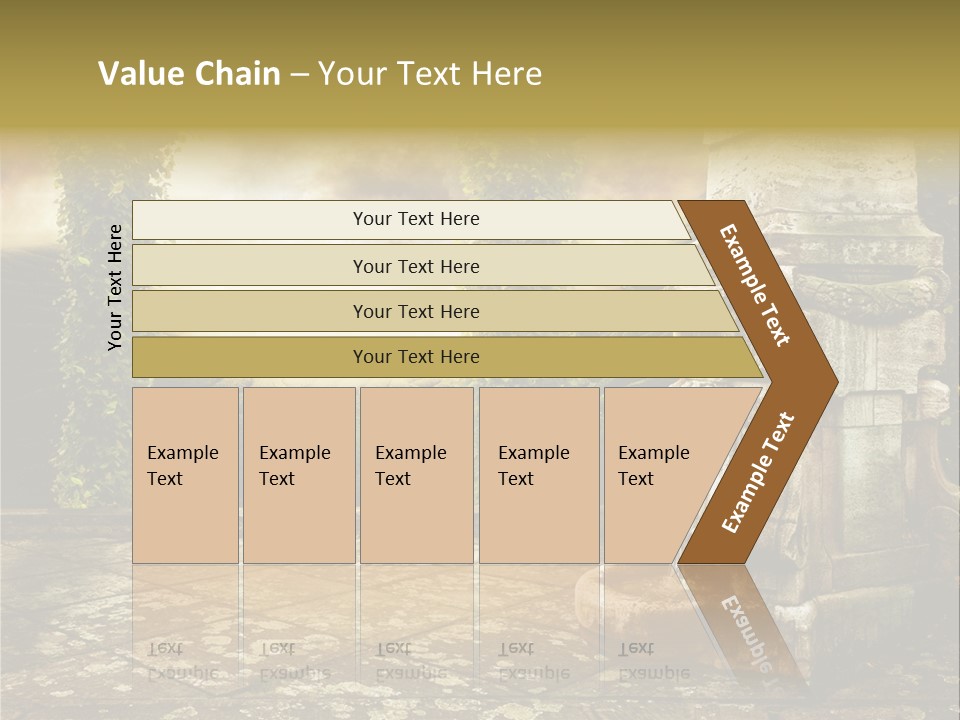 Beauty Grass Cobbles PowerPoint Template