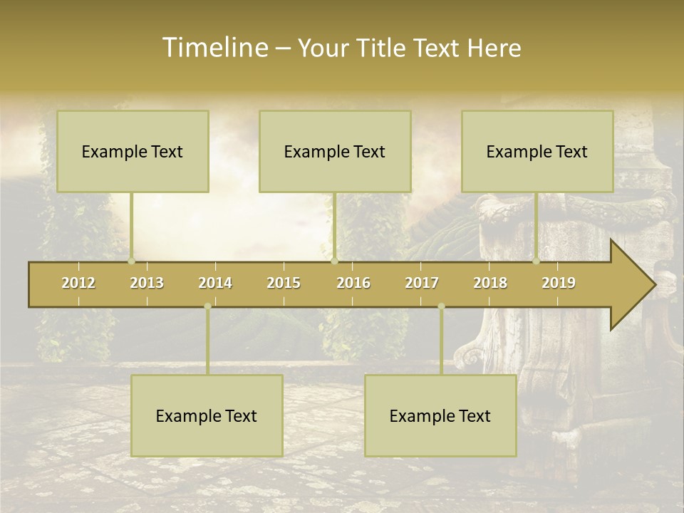 Beauty Grass Cobbles PowerPoint Template