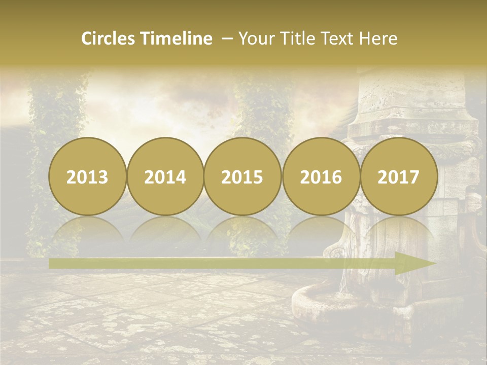 Beauty Grass Cobbles PowerPoint Template