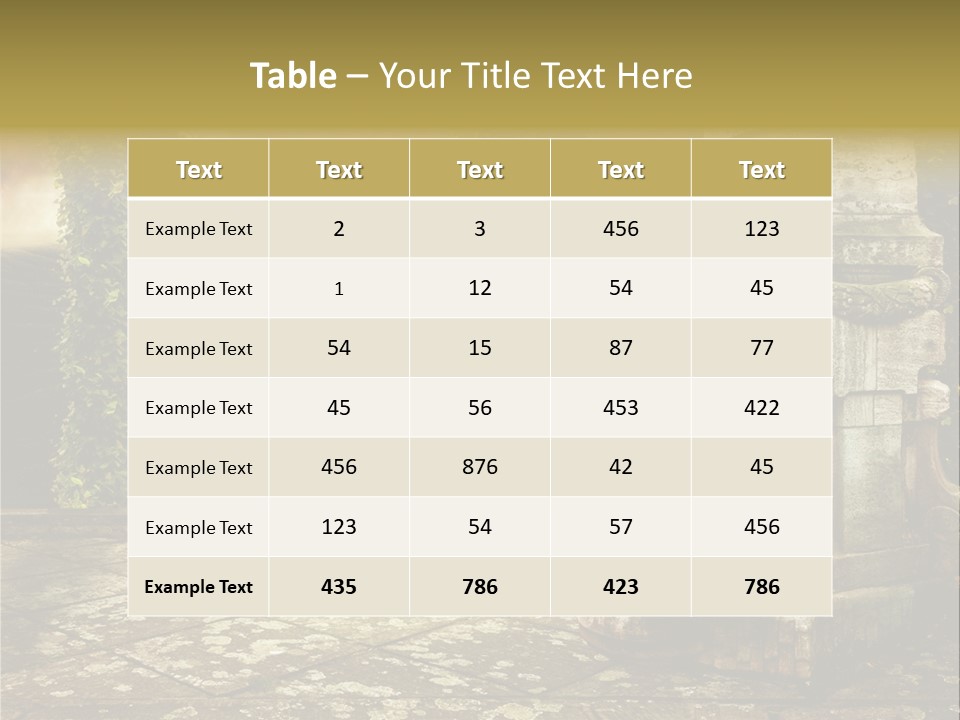 Beauty Grass Cobbles PowerPoint Template