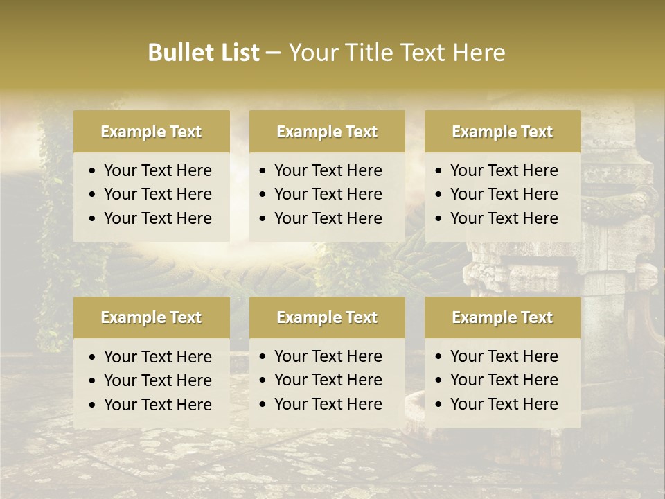 Beauty Grass Cobbles PowerPoint Template