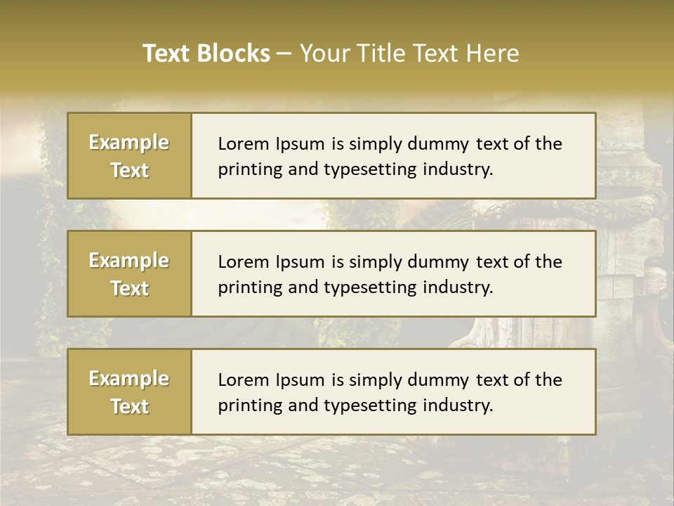 Beauty Grass Cobbles PowerPoint Template