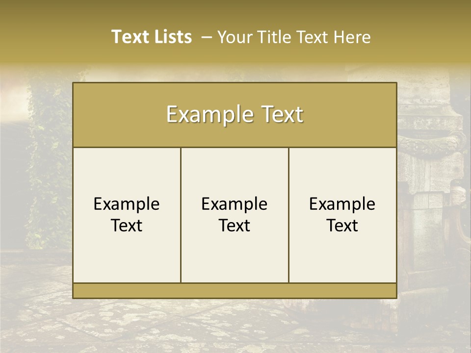 Beauty Grass Cobbles PowerPoint Template