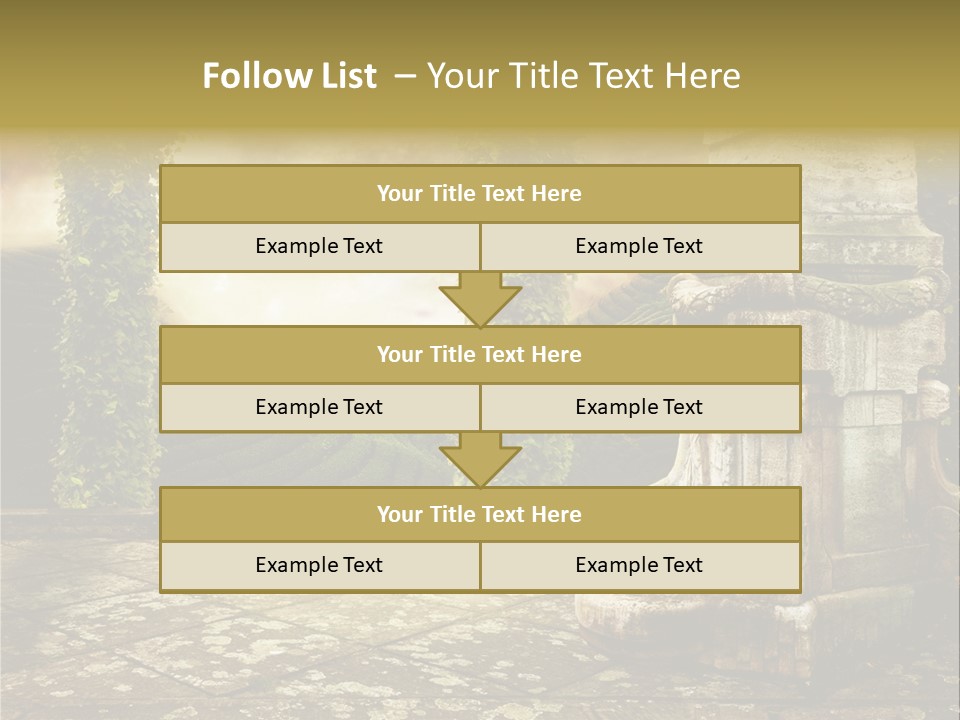 Beauty Grass Cobbles PowerPoint Template