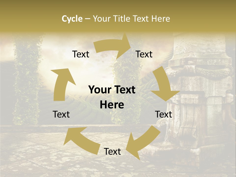 Beauty Grass Cobbles PowerPoint Template