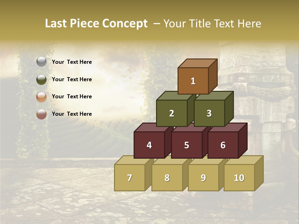 Beauty Grass Cobbles PowerPoint Template