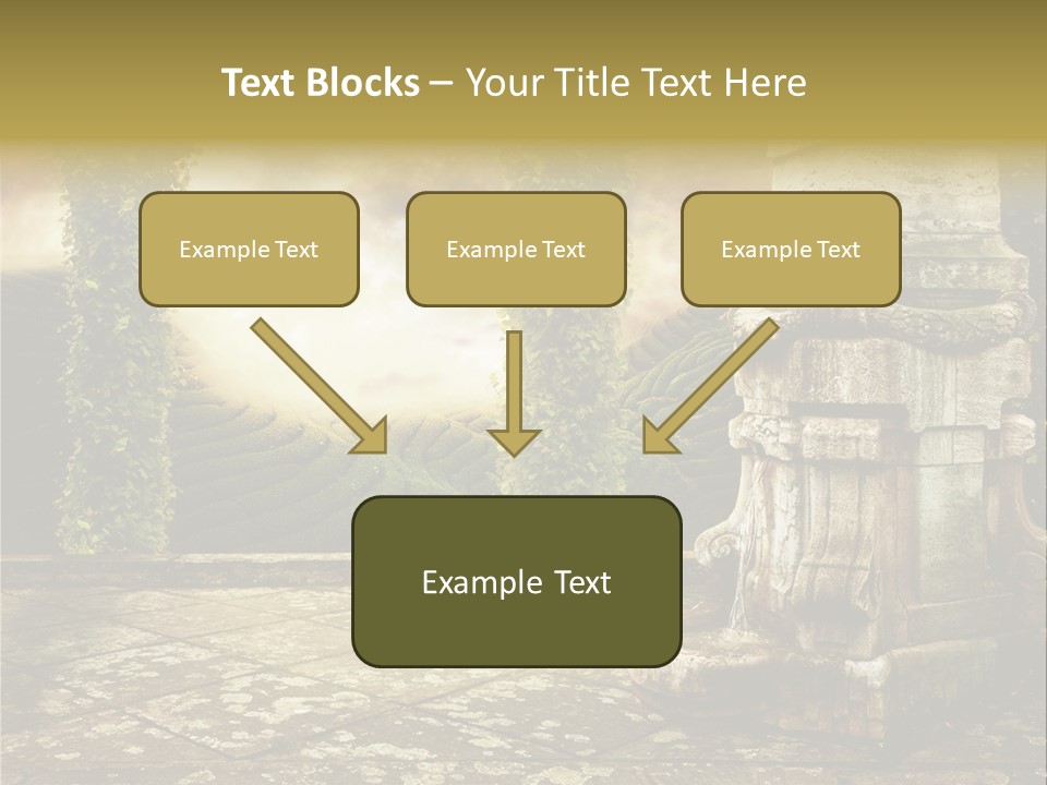 Beauty Grass Cobbles PowerPoint Template