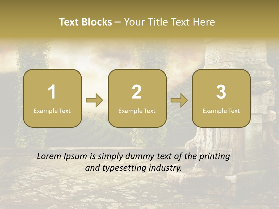 Beauty Grass Cobbles PowerPoint Template