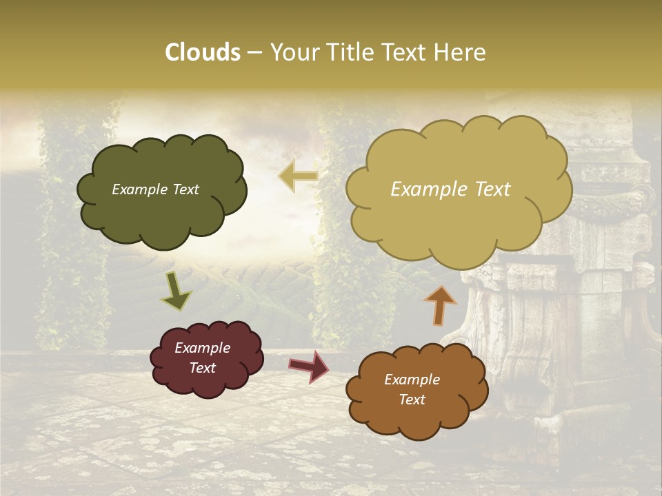 Beauty Grass Cobbles PowerPoint Template