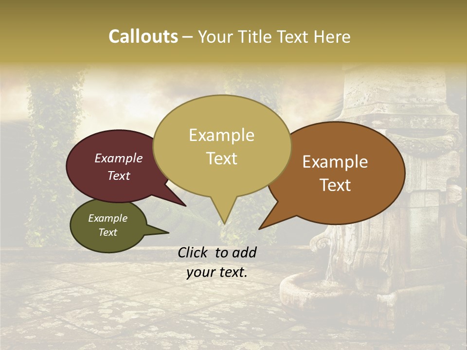 Beauty Grass Cobbles PowerPoint Template