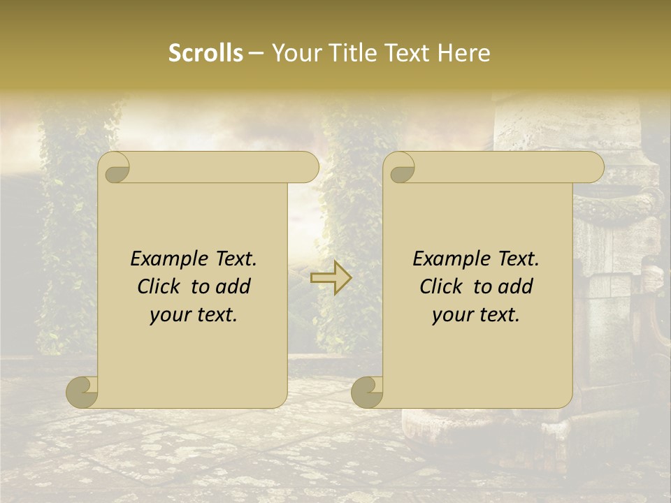 Beauty Grass Cobbles PowerPoint Template