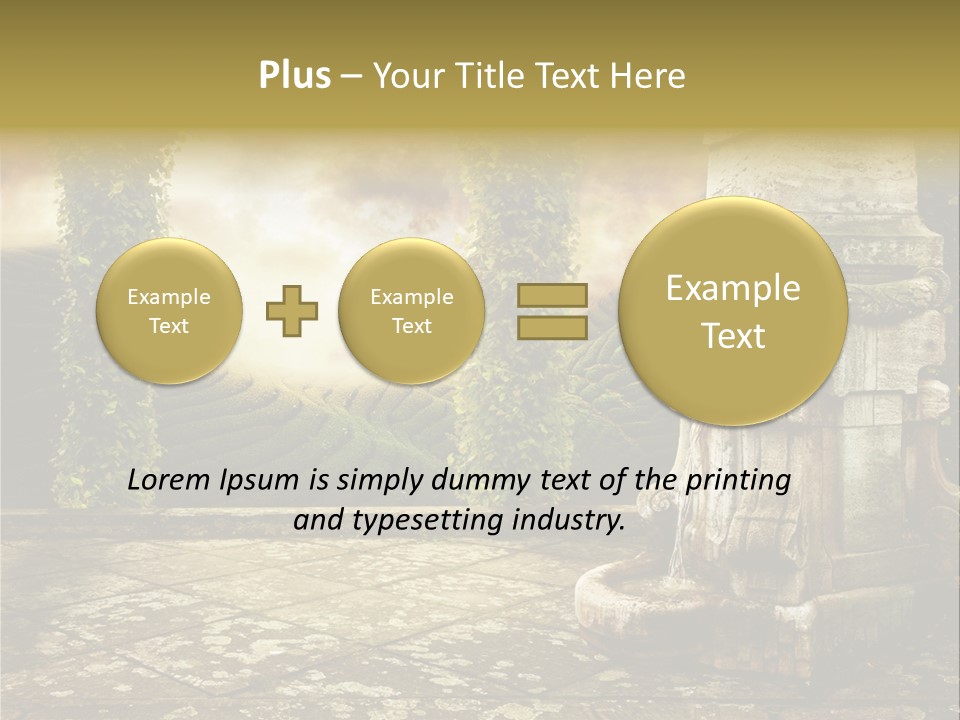 Beauty Grass Cobbles PowerPoint Template