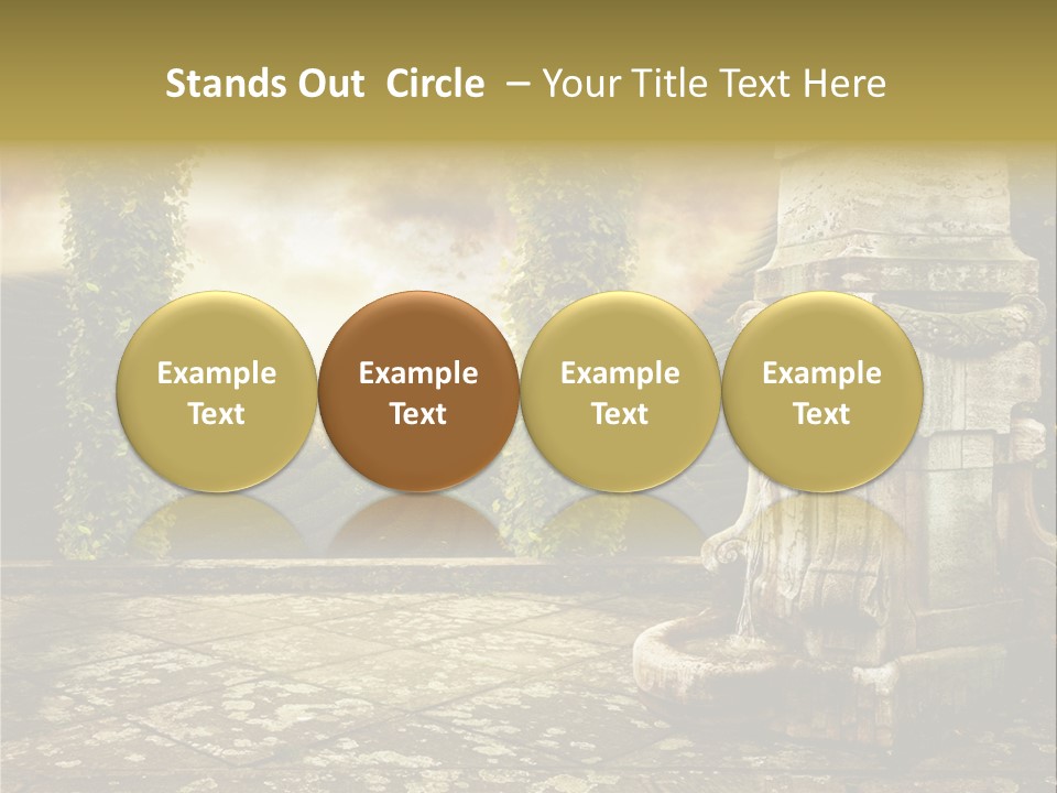 Beauty Grass Cobbles PowerPoint Template