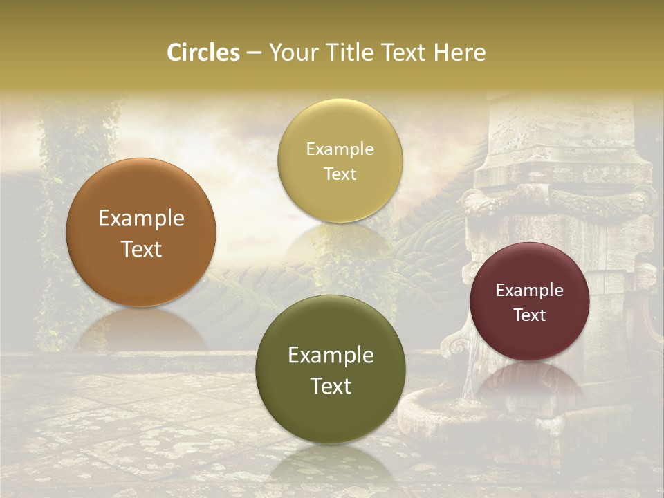 Beauty Grass Cobbles PowerPoint Template