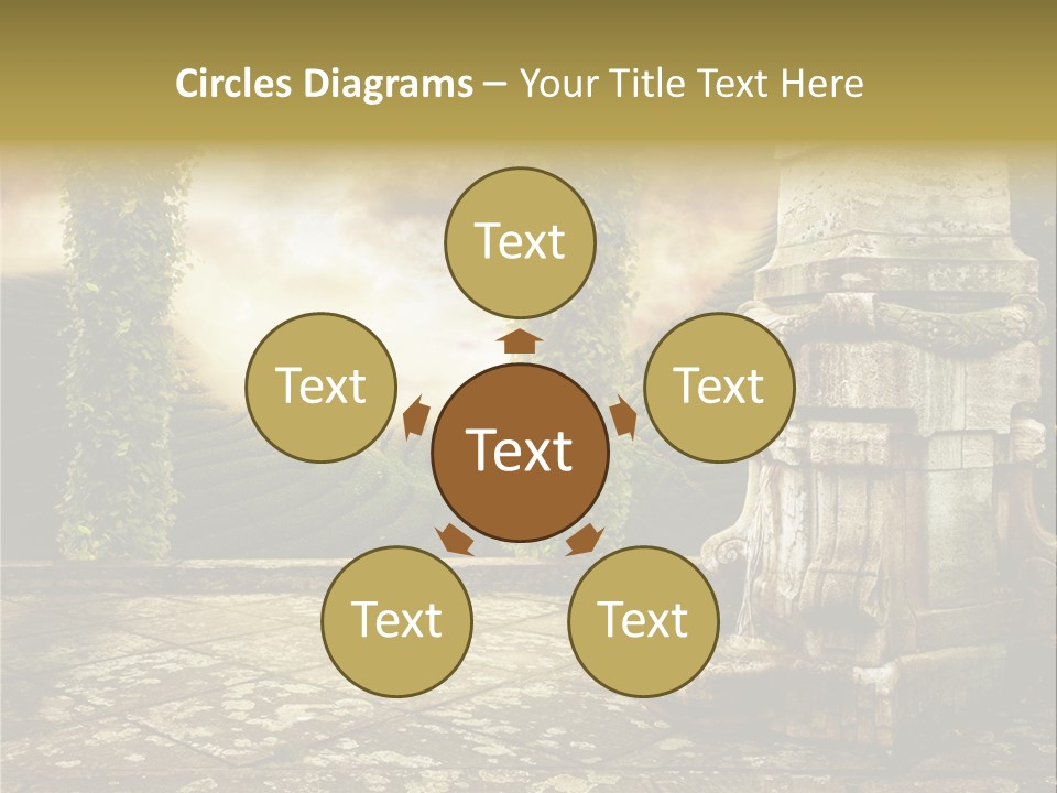 Beauty Grass Cobbles PowerPoint Template