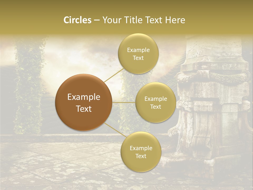 Beauty Grass Cobbles PowerPoint Template