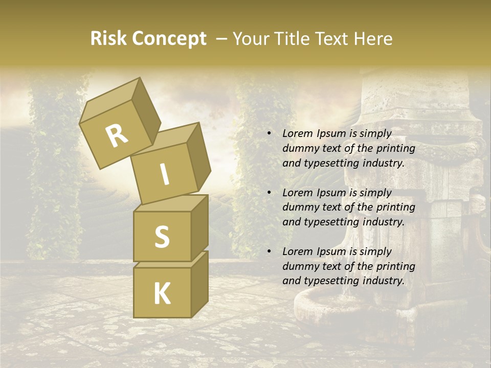 Beauty Grass Cobbles PowerPoint Template