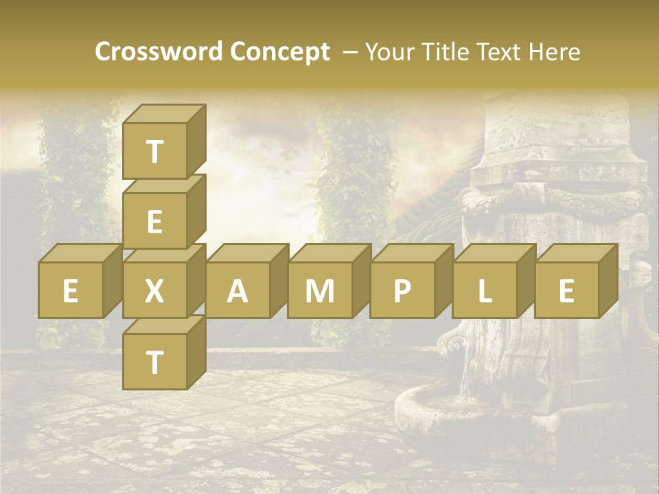 Beauty Grass Cobbles PowerPoint Template