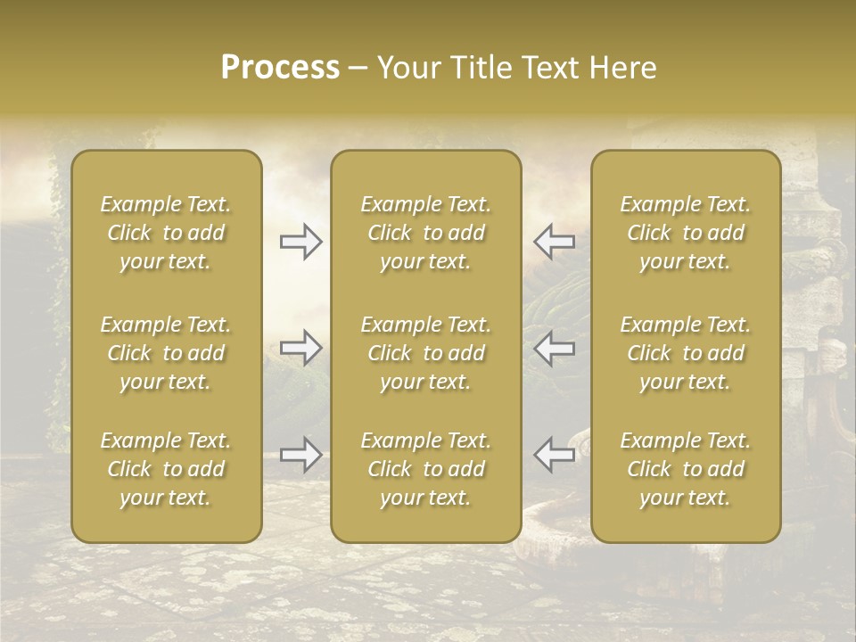 Beauty Grass Cobbles PowerPoint Template