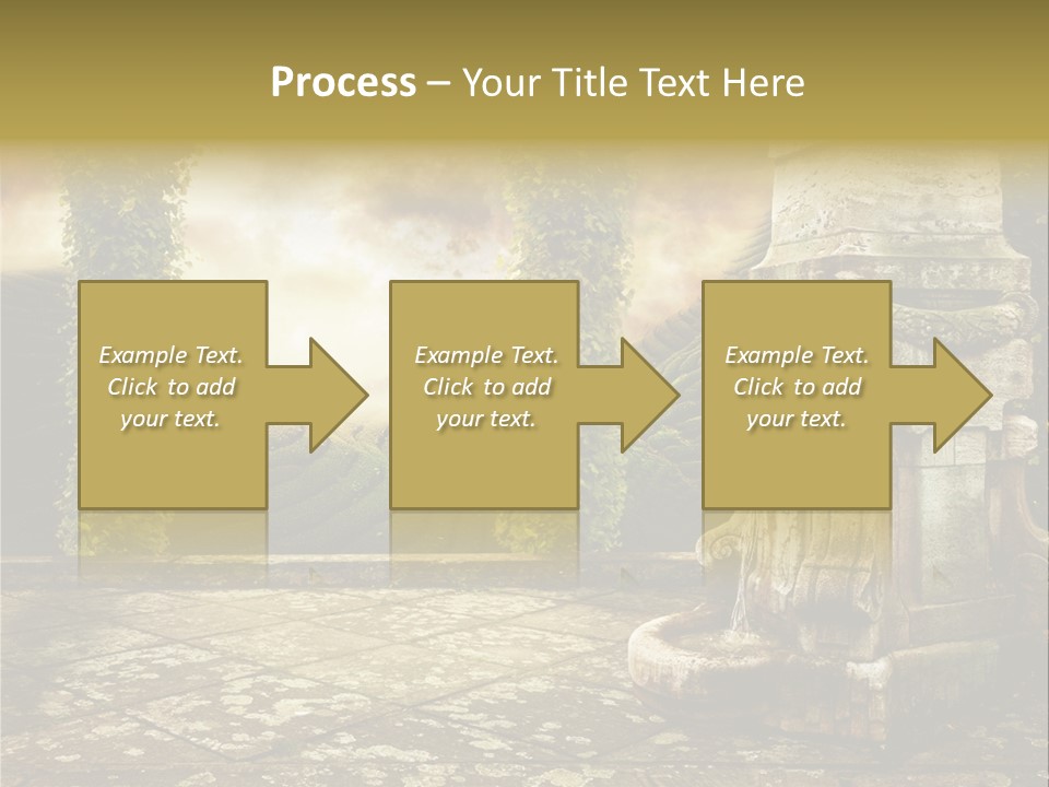 Beauty Grass Cobbles PowerPoint Template