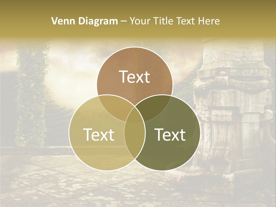 Beauty Grass Cobbles PowerPoint Template