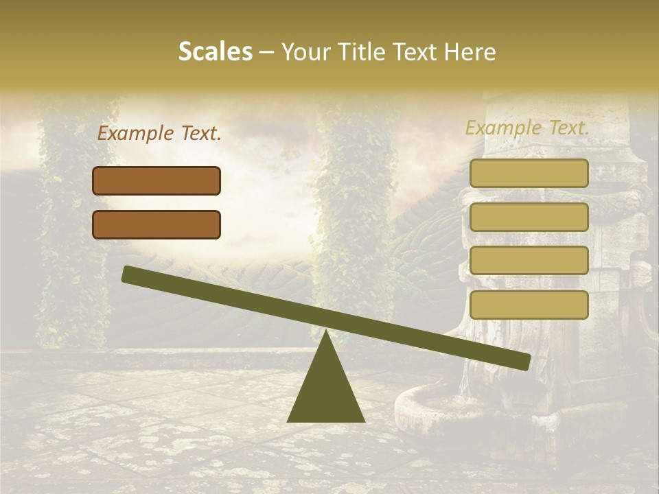 Beauty Grass Cobbles PowerPoint Template