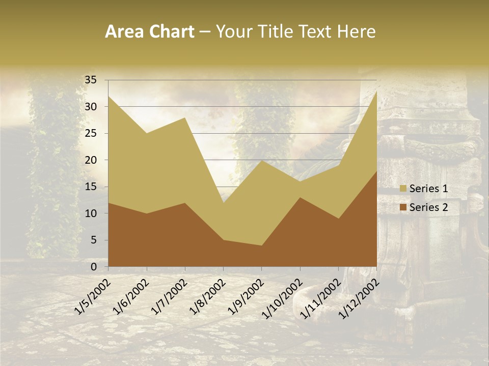 Beauty Grass Cobbles PowerPoint Template