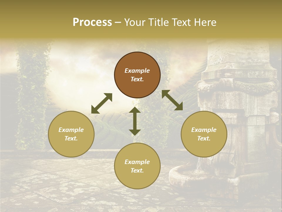 Beauty Grass Cobbles PowerPoint Template