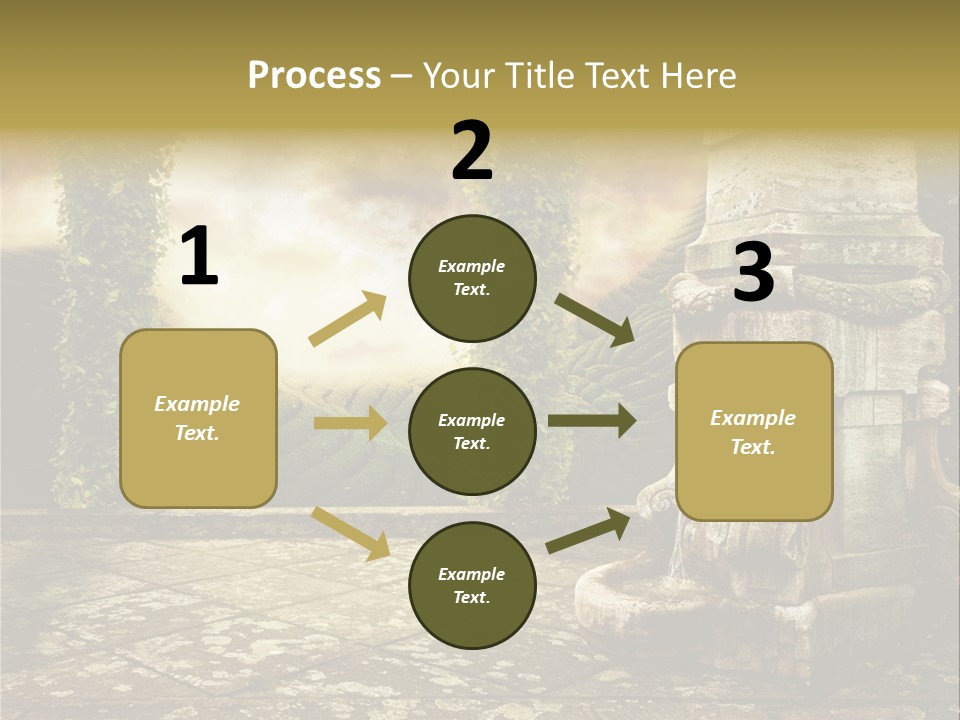 Beauty Grass Cobbles PowerPoint Template