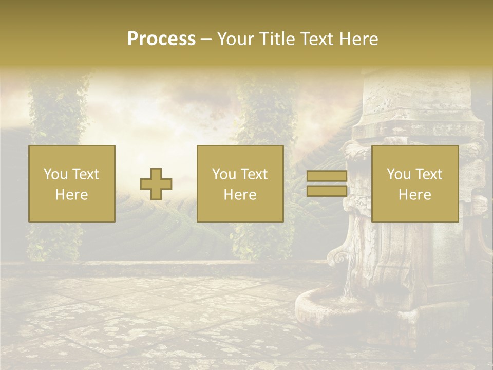 Beauty Grass Cobbles PowerPoint Template