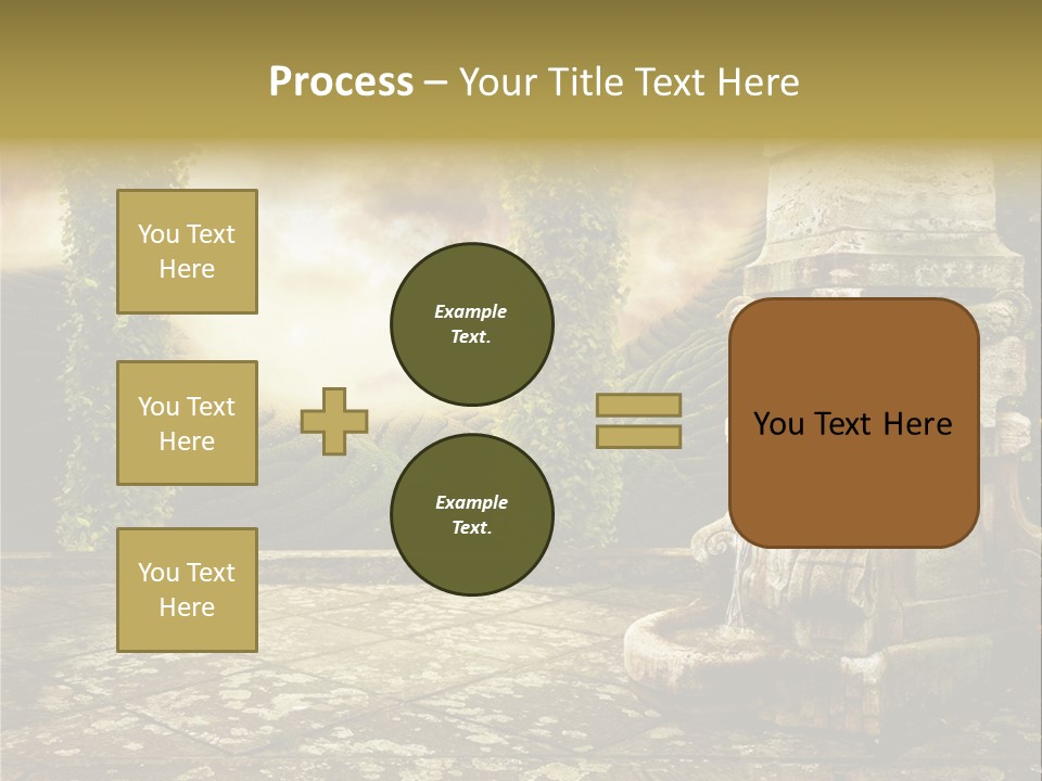 Beauty Grass Cobbles PowerPoint Template