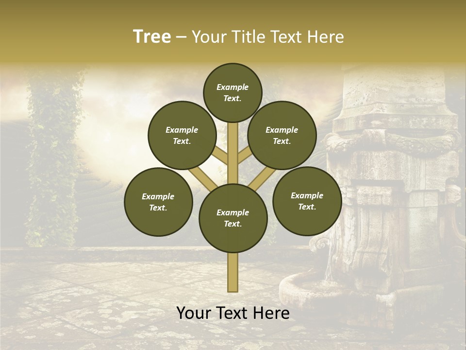 Beauty Grass Cobbles PowerPoint Template