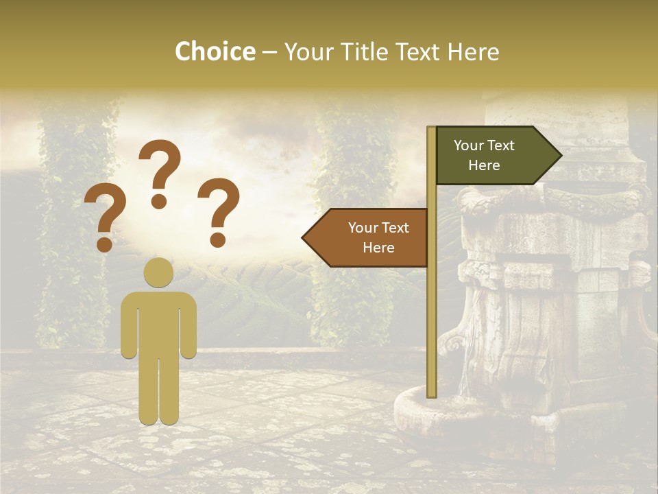 Beauty Grass Cobbles PowerPoint Template