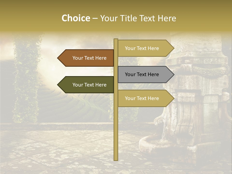 Beauty Grass Cobbles PowerPoint Template